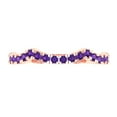thumbnail image 1 of 0.36 ctw Wedding Band for Women - 18K Rose Gold Natural Amethyst Stackable Eternity Ring, 1 of 6