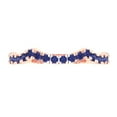 thumbnail image 1 of 0.36 ctw Wedding Band for Women - 18K Rose Gold Simulated Tanzanite Stackable Eternity Ring, 1 of 6