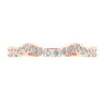 thumbnail image 1 of 0.36 ctw Wedding Band for Women - 18K Rose Gold White Sapphire Stackable Eternity Ring, 1 of 6