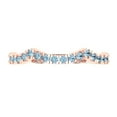 thumbnail image 1 of 0.36 ctw Wedding Band for Women - 18K White/Rose Gold Simulated Blue Sapphire Stackable Eternity Ring, 1 of 6