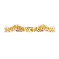thumbnail image 1 of 0.36 ctw Wedding Band for Women - 18K White/Rose Gold Simulated Yellow Diamond Stackable Eternity Ring, 1 of 6