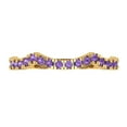 thumbnail image 1 of 0.36 ctw Wedding Band for Women - 18K Yellow Gold Simulated Alexandrite Stackable Eternity Ring, 1 of 6