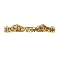 0.36 ctw Wedding Band for Women - 18K Yellow Gold Simulated Champagne Diamond Stackable Eternity Ring