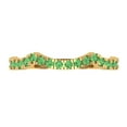 thumbnail image 1 of 0.36 ctw Wedding Band for Women - 18K Yellow Gold Simulated Green Diamond Stackable Eternity Ring, 1 of 6