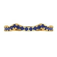 thumbnail image 1 of 0.36 ctw Wedding Band for Women - 18K Yellow Gold Simulated Tanzanite Stackable Eternity Ring, 1 of 6