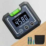 0-360 4 * 90  Digital Angle Finder Level Magnetic Electronic Gauge Inclinometer Protractor Tool with Bubble Level and Magnetic Base LCD Backlight For Construction Carpenter Craftsman Home