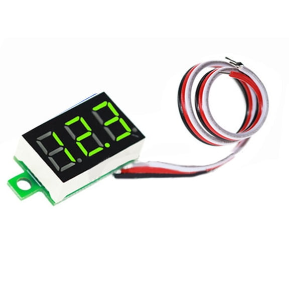 0.36In 3Wire Led Minimun Digital Voltmeter Dc0-30V Reverse Connection Protectiongreen