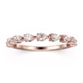 thumbnail image 1 of 0.36ct Diamond Moissanite Guideline 10K Rose GoldWedding Band, 1 of 4