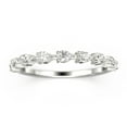 thumbnail image 1 of 0.36ct Diamond Moissanite Guideline 10k White Gold Wedding Band, 1 of 4