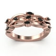 thumbnail image 1 of 0.36ct Marquise Black Diamond Moissanite Blooming Willow Wedding Ring 18K Rose Gold Over Silver, 1 of 4