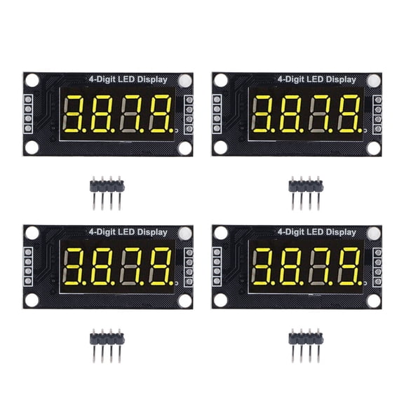 0.36in 4,Digit LED Display Module W/ TM1637 Chip, 7 Segment, Clear Readout For DIY Projects  Equipment