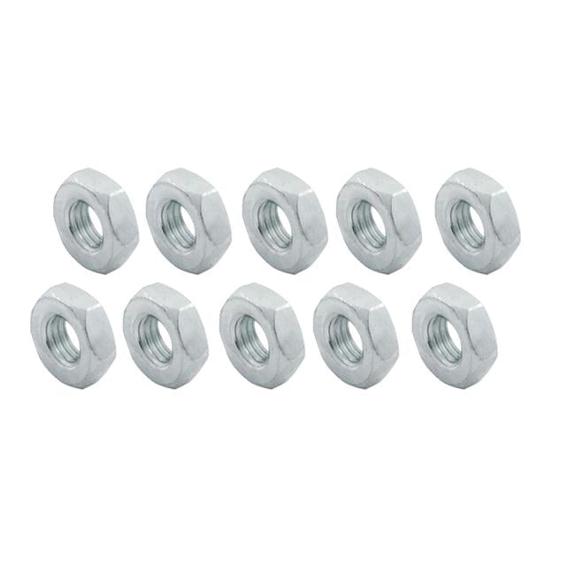 0.37-24 in. Right Hand Steel Jam Nuts - Pack of 10