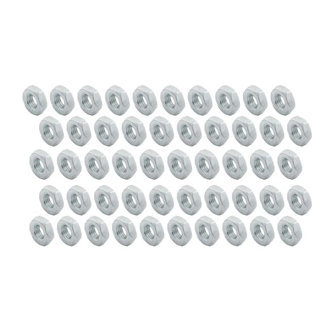 0.37-24 in. Right Hand Steel Jam Nuts - Pack of 50