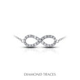 thumbnail image 1 of 0.37 Carat Total Natural Diamonds 18K White Gold Prong Setting Infinity Fashion Pendant, 1 of 1