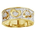 thumbnail image 1 of AFFY 0.37 Ct Round Shape White Diamond Anniversary Band Ring In 14K Solid Yellow Gold, 1 of 1