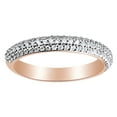 thumbnail image 1 of AFFY 0.37 Ct Round Shape White Diamond Pave Set Engagement Ring In 14K Solid Rose Gold, 1 of 1