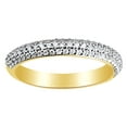 thumbnail image 1 of AFFY 0.37 Ct Round Shape White Diamond Pave Set Engagement Ring In 14K Solid Yellow Gold, 1 of 1