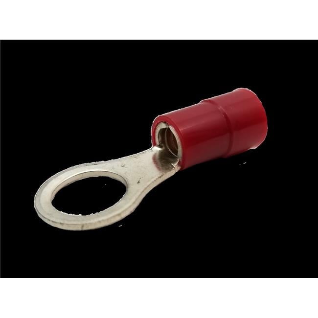 0.37 Ring Terminal for 6-8 Gauge Wire, Red - Pack of 50