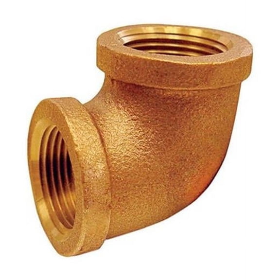 0.37 in. FPT Brass 90 Degree Threaded Elbow - pack of 5