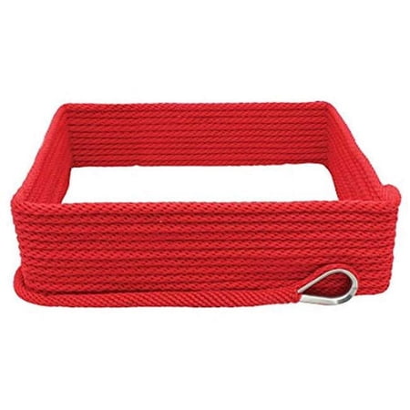 0.37 in. x 100 ft. Solid Braid MFP Anchor Line with Thimble, Red