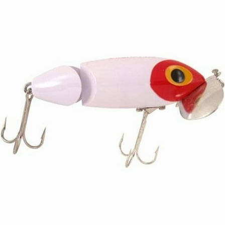 0.37 oz Jointed Jitterbug, White & Red Head