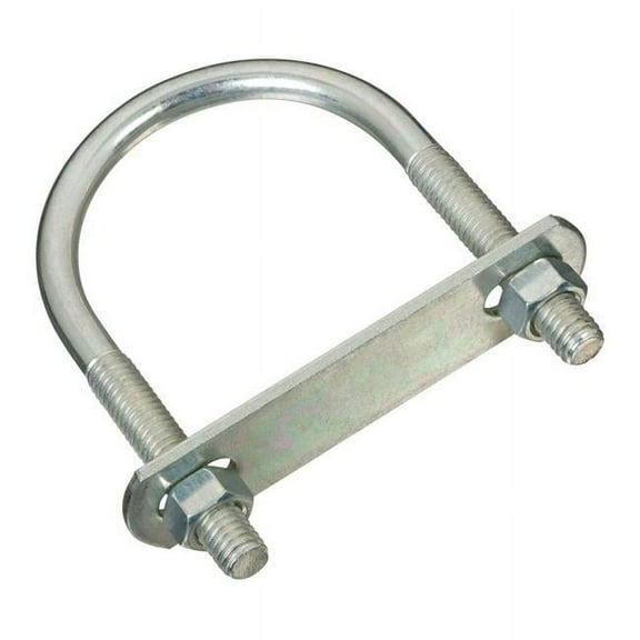 0.37 x 2.5 x 4 in. Zinc Plated U-bolt