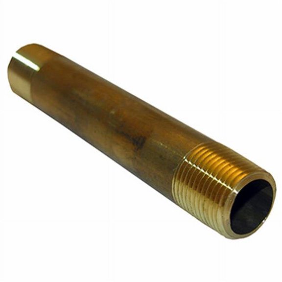 0.375 Male Pipe Thread x 4 Long Brass Nipple