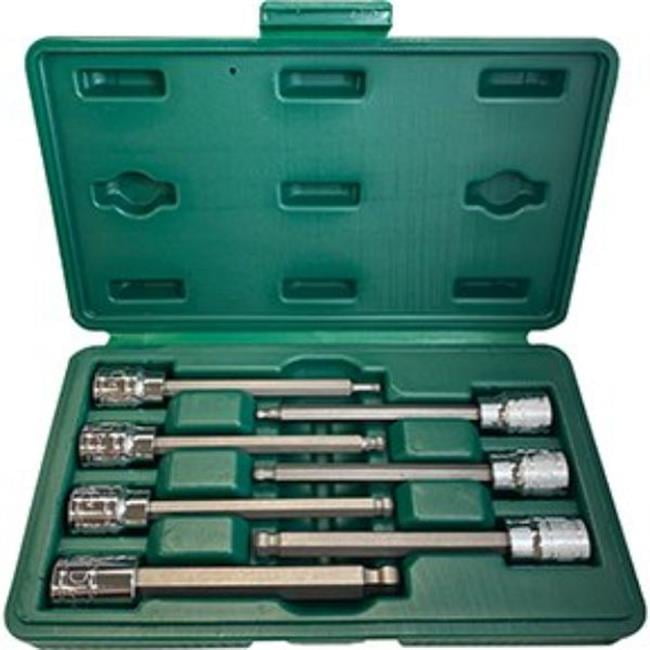 0.375 in. Metric Extra-Long Ball End Hex Bit Socket Set, 7 Piece ...