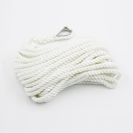 0.375-in x 50-Ft Twisted Nylon Anchor Line White