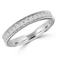 thumbnail image 1 of 0.38 CTW Round Diamond Semi-Eternity Wedding Band Ring in 14K White Gold - Size 4.5, 1 of 1