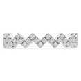 thumbnail image 1 of 0.38 CTW Round Diamond Zig Zag 0.75 Way Semi-Eternity Anniversary Wedding Band Ring in 14K White Gold - Size 3.5, 1 of 1