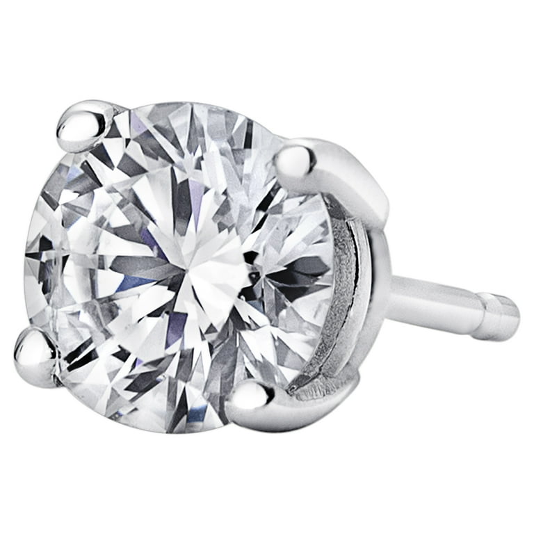 0.38 Carat Lab Grown Diamond Single Stud Earring for Men in 14K