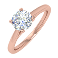 thumbnail image 1 of 0.38 Carat Prong Set Solitaire Diamond Engagement Ring Band in 14K Rose Gold (Ring Size 9.75), 1 of 5