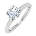 thumbnail image 1 of 0.38 Carat Prong Set Solitaire Diamond Engagement Ring Band in 14K White Gold (Ring Size 7.25), 1 of 5
