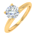 thumbnail image 1 of 0.38 Carat Prong Set Solitaire Diamond Engagement Ring Band in 14K Yellow Gold (Ring Size 4.5), 1 of 5
