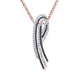 thumbnail image 1 of AFFY (0.38 Cttw) Round Shape White & Black Natural Diamond Fashion Pendant Necklace In 14K Solid Rose Gold, 1 of 1