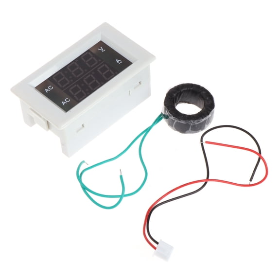0.38" Digital Voltmeter Ammeter Volt Amp 2 in 1 Tester AC 130500V 50A with Red Green Display Multimeter Amperage