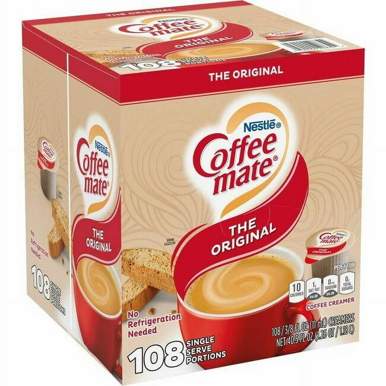Liquid Coffee Creamer, Original, 0.38 oz Mini Cups, 108/Carton Liquid Coffee Creamer, Original, 0.38 oz Mini Cups, 108/Carton
