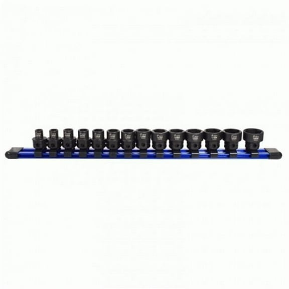 0.38 in. Drive Nano Low Profile Impact Metric Socket Set - 14 Piece