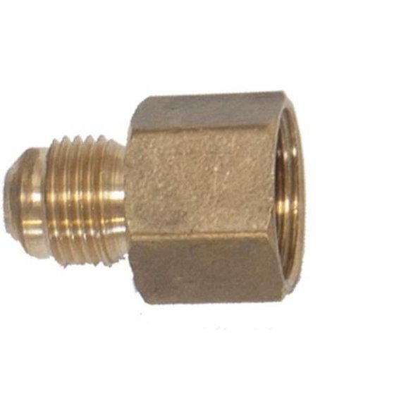 0.38 in. Male Flare x 0.5 in. Female Straight Fitting for Flex-Con & Alumcon, Solid Brass