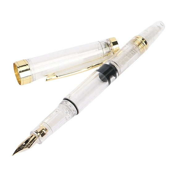 0.38mm 0.5mm Clear Fountain Pen Calligraphy Pen Smooth Writing Pen Practical Signature Pen Supplies for Writing