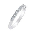 thumbnail image 1 of AFFY 0.39 Carat Baguette & Round Shape White Natural Diamond Vintage Style Wedding Ring 18K Solid White Gold Ring Size-5.5, 1 of 1