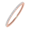 thumbnail image 1 of 0.39 Carat Diamond Eternity Wedding Band in 10K Rose Gold (Ring Size 9) - IGI Certified, 1 of 7