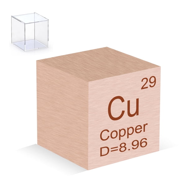 0.39" Copper Cube 99.9% Pure High Density Metal Element Cube for Element Collections Lab Experiment Material Heavy Small Objects Experience (Cu 10mm)