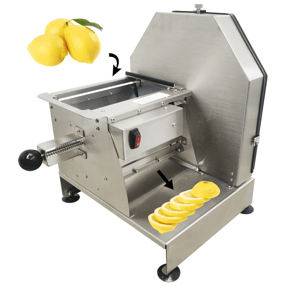 0.39 Inch Manual Adjustable Lemon Slicer Electric Fruit Vegetable Slicing Machine