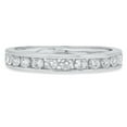 thumbnail image 1 of 0.39 ct Brilliant Round Cut Real Genuine Natural Diamond SI1-SI2 I-J Solid Real 18K White Gold Stackable Engagement Designer Art Deco Dainty Promise Wedding BW/ size 7, 1 of 5
