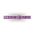 thumbnail image 1 of 0.39 ctw Wedding Band for Women - 18K Rose Gold Simulated Alexandrite Stackable Eternity Ring, 1 of 6