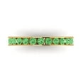 thumbnail image 1 of 0.39 ctw Wedding Band for Women - 18K Yellow Gold Simulated Green Diamond Stackable Eternity Ring, 1 of 6