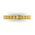 thumbnail image 1 of 0.39 ctw Wedding Band for Women - 14K Yellow Gold Natural Citrine Stackable Eternity Ring, 1 of 6