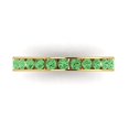 thumbnail image 1 of 0.39 ctw Wedding Band for Women - 14K Yellow Gold Simulated Green Diamond Stackable Eternity Ring, 1 of 6